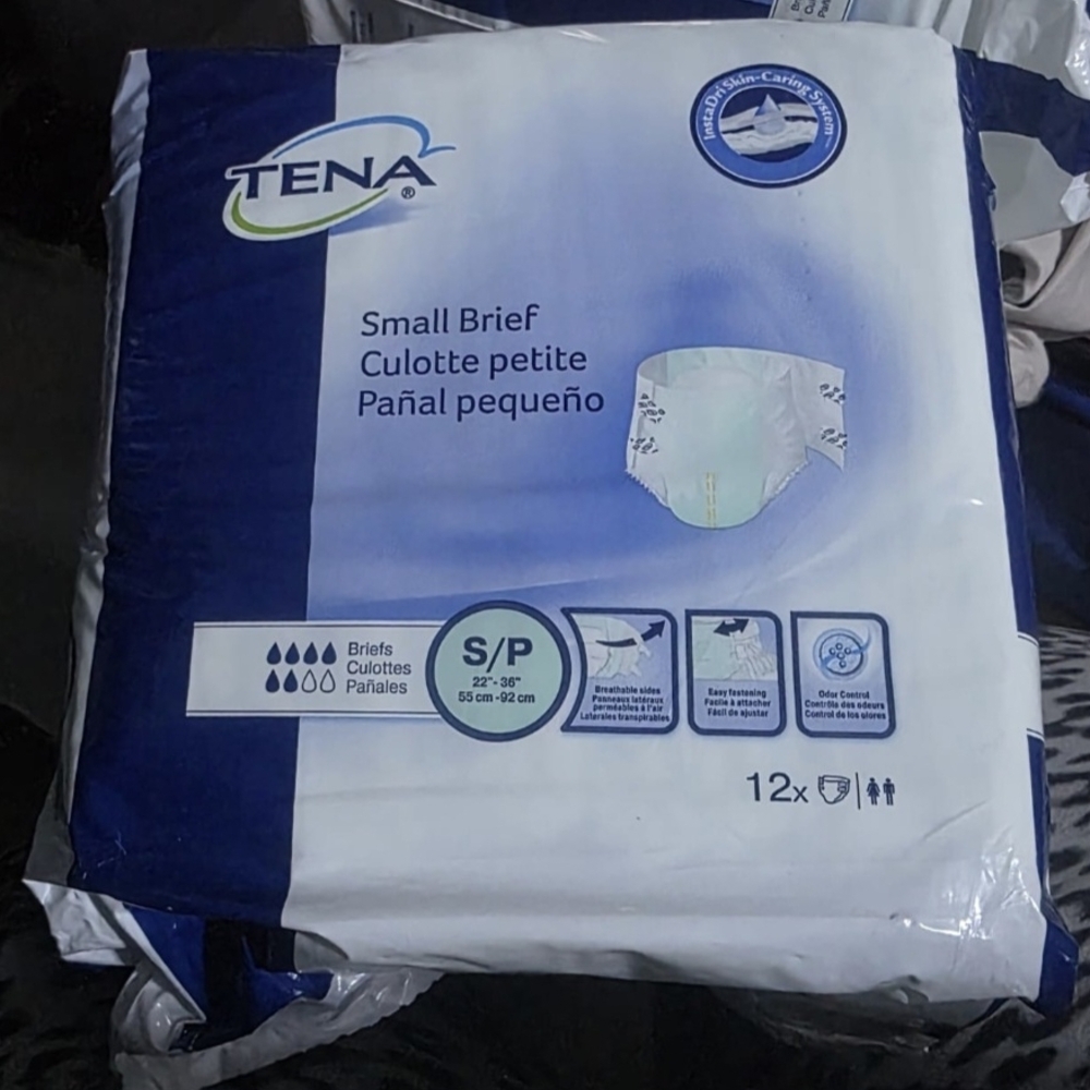 TENA: Small Incontinence Briefs Adult Diapers Elderly 12 Pcs On Set NIB*